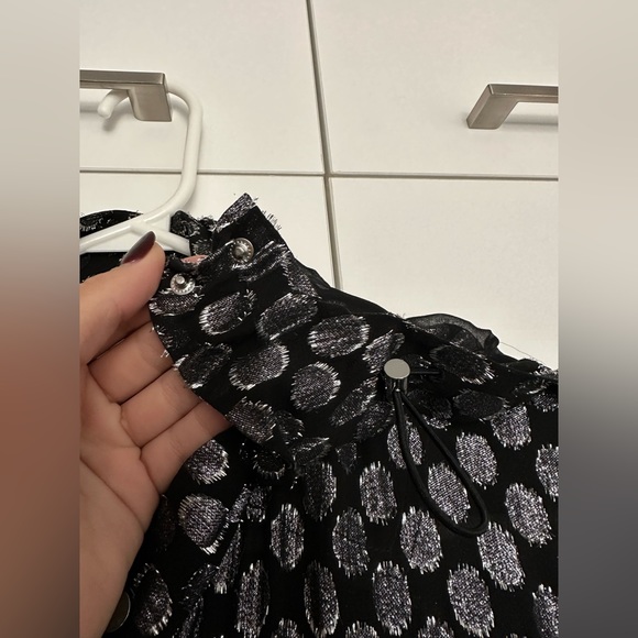 Diane von Furstenberg Metallic Chiffon Zip Jacket with Hood - Picture 6 of 7